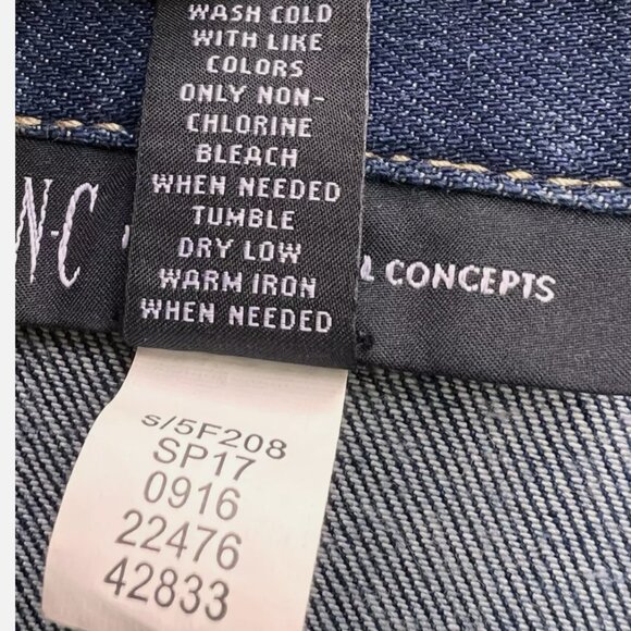 INC International Concepts Women's Jeans Dress Sz 8 Fitted Denim Shirtdress NEW! - Picture 9 of 9